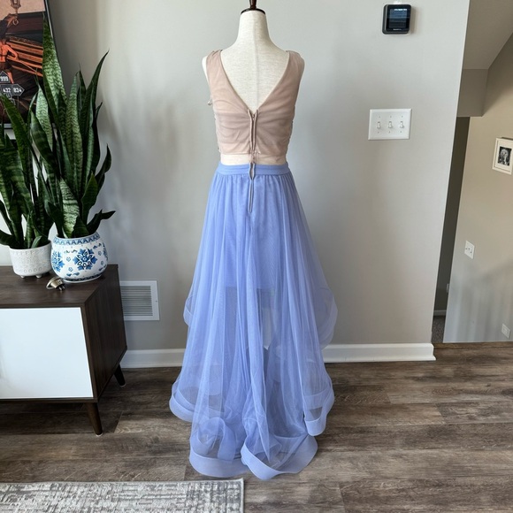 TLC Say Yes to the Prom Jeweled Sheer Top High-Low Tulle Skirt Dress - Lilac - Picture 14 of 16